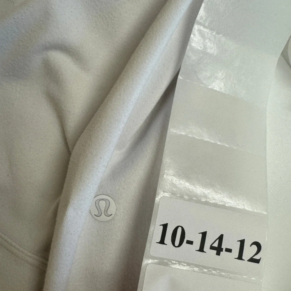 Lululemon Hoodie Womens 12 White Hooded Pullover‎ Athleisure Yoga